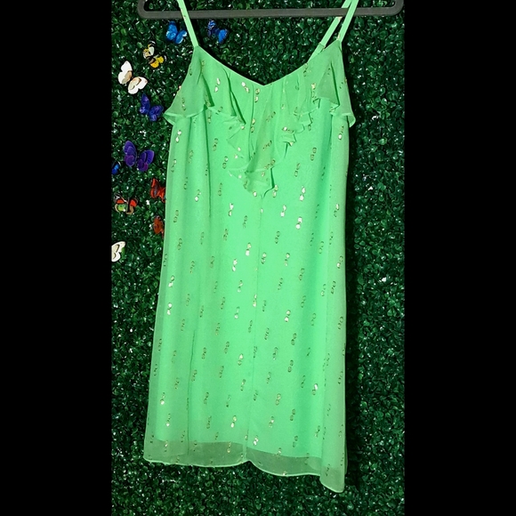 Lilly Pulitzer Dresses & Skirts - Lily Pulitzer XS Gianna Dress Vibrant Green & Gold
